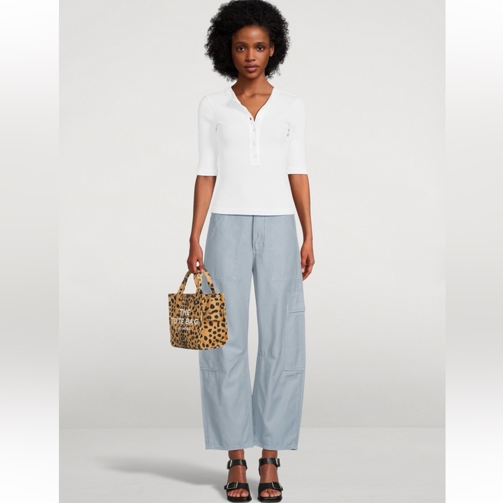 NWT Citizens Of Humanity Light Blue Wide-Leg Cargo Pants - Picture 5 of 7
